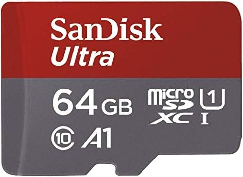 Adaptörlü SanDisk 64GB Ultra microSDXC UHS-I Hafıza Kartı-100MB / s, C10, U1, Full HD, A1, Mikro SD Kart-SDSQUAR-064G-GN6MA