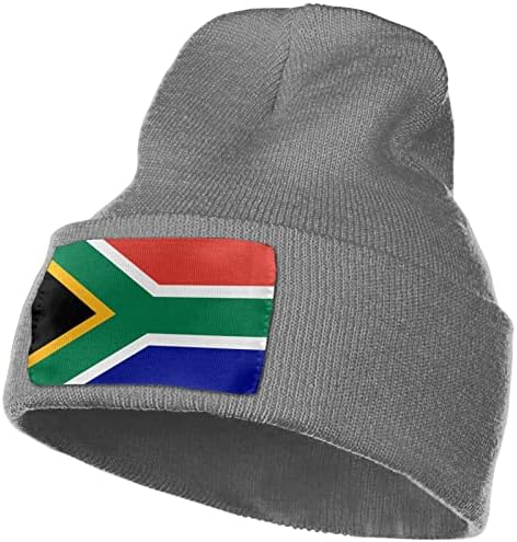 XPBOMUS Güney Afrika Bayrağı Bayan / Erkek Kasketleri Şapkalar Kış Sıcak Şapka Yumuşak Kayak Örgü Kap Siyah