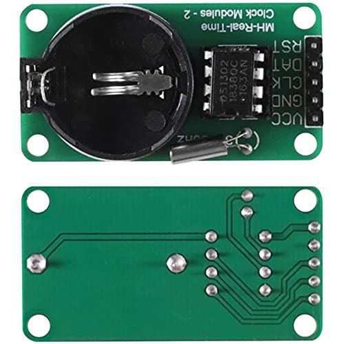 DAOKİ 5 Adet DS1302 Gerçek Zamanlı Saat Modülü Yüksek Hassasiyetli Geliştirme Yeşil Arduino AVR ARM için Erkek ve Dişi Dupont