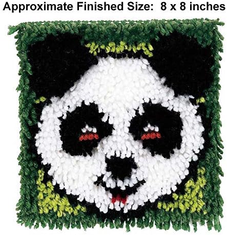 Caron Wonderart Mandal Kanca Kiti 8x8 inç (Bitmiş Boyutu) Panda Paket ile 1 Artsiga El Sanatları Proje Çantası (426178)