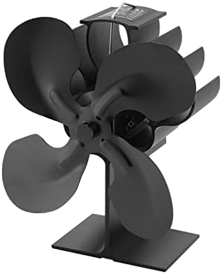 Uongfi 4 bıçakları ısı Powered soba Fan Log ahşap brülör sessiz siyah ev şömine Fan verimli ısı dağılımı ısı Fan