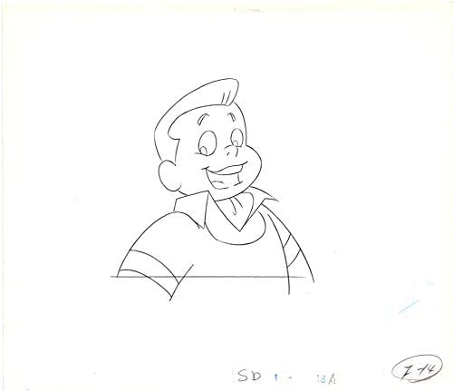 Scooby Doo Yavrusu Hanna Barbera 88-91 Üretim Animasyon Cel Çizim 040